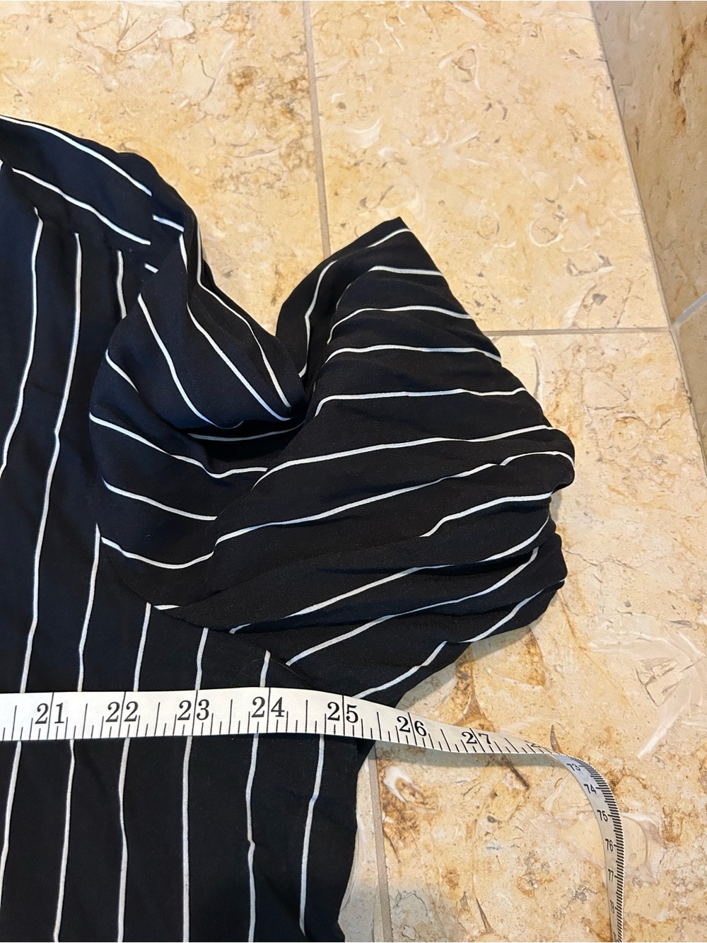 Simply Vera Vera Wang Women's Black Vertical Stripe Button-Down Shirt XXL - Picture 6 of 7